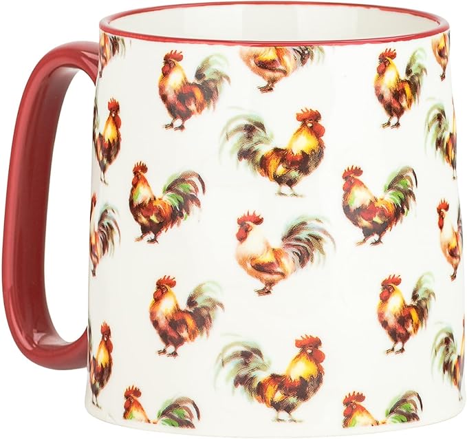 10 Strawberry Street Bella Mug Traditional Rooster, Set of 4