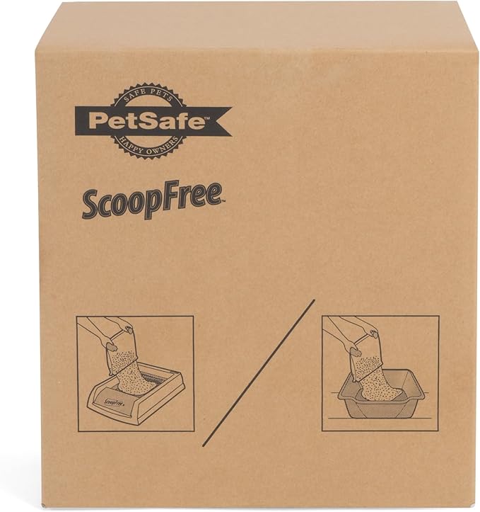 PetSafe ScoopFree Premium Crystal Cat Litter - Outperforms Clay Litter - Refill Packs - Reusable Tray Compatible - Lavender Scent - 4.3 lb Bags - 2 Pack