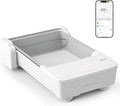 Open Top Self Cleaning Litter Box, Large Capacity Automatic Litter Box with APP Control,Odor Control, Anti-Pinch, Automatic Cat Litter Box for Multiple Cats (White-1)