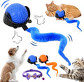 2026 New The Smart Wave Chase Ball, Revolutionary Smart Chase Ball 3.0, Interactive Fast Moving Ball with Tail, Automatic Cat Chase Balls Toy for Dog Cat Indoor Play (Blue)