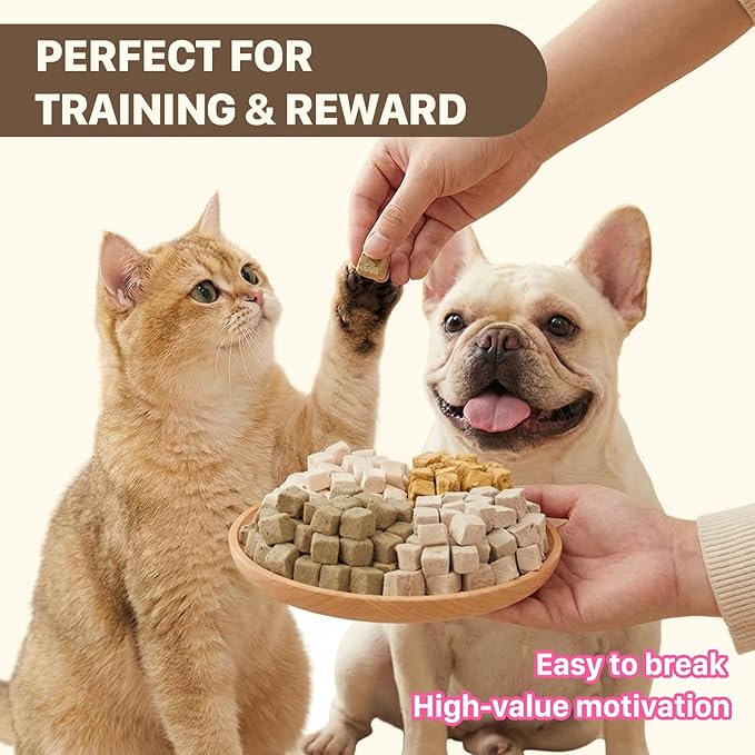 Freeze Dried Dog & Cat Treats – Single Ingredient Salmon, High Protein Training Treats & Food Topper, 10.6 oz
