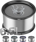 1.6 Gallon Dog Water Bowl, 6.5L/220oz Stainless Steel No Spill Water Bowls for Large Dogs, Super Large Capacity Splash Proof Pet Slow Drinking Water Bowl with Anti-Slip Mat for Mess Drinkers