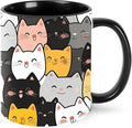 Cats Coffee Mug Funny Ceramic Tea Cup With Handle Dishwasher Microwave Safe for Women 11oz Porcelain Mugs