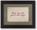 These Are the Good Old Days Wall Art Positive Affirmations Quotes Poster Preppy Green Gingham Canvas Prints 08x10 inch Vintage Framed for Modern Kids Wall Decor Bedroom
