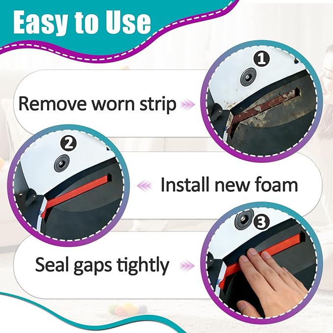 18 Pcs Red Foams Compatible with Els Self-Cleaning Litter Box, Anti-Leak Foam Strips to Prevent Litter Spills, Easy Install Litter Box Replacement Parts