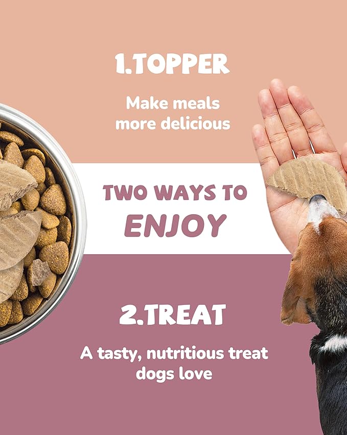 PAWUP Freeze Dried Duck Dog Treats & Food Topper, Limited Ingredient for Sensitive Stomach & Skin, High Protein Grain Free for Picky Eaters, Bulk Value Size 14 oz
