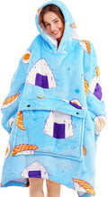 Narecte Cozy Oversized Blanket Hoodie Wearable Blanket Adults Soft Hooded Blanket Hoodie Birthday Gifts for Women Christmas