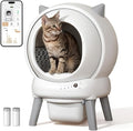 Self Cleaning Litter Box: Automatic Litter Box Self Cleaning for Multiple Cats Auto Robot with Dual Safety Protection, Large Openning Odor-Control with Mat