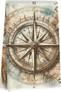 Ancient World Voyage Map Kitchen Towels, Vintage Decorative Absorbent Microfiber Dish Cloth Tea Towel, Waffle Soft Hand Towels for Farmhouse Home Bathroom Decor, Housewarming Gifts