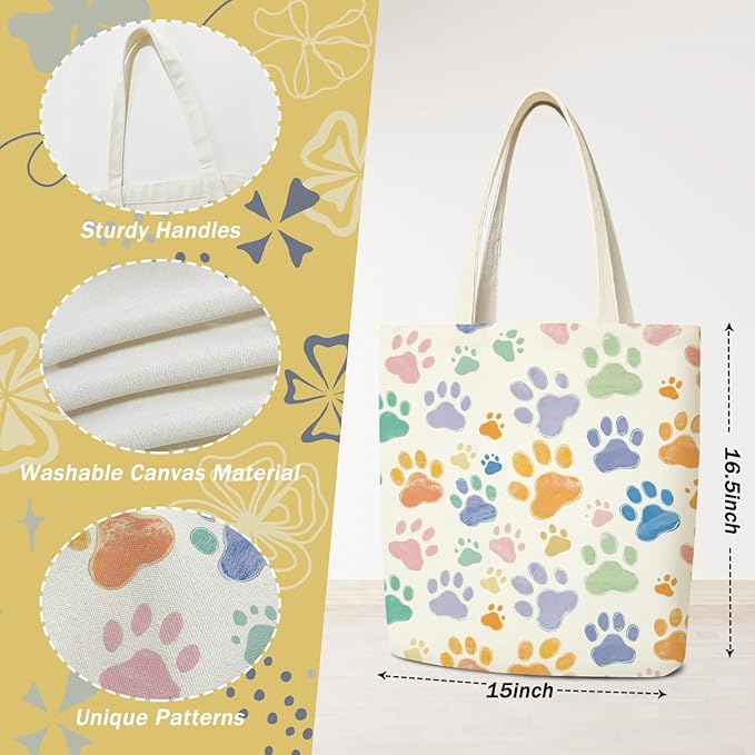 Aesthetic Cute Tote Bag with Handle for Girls Women - BT6