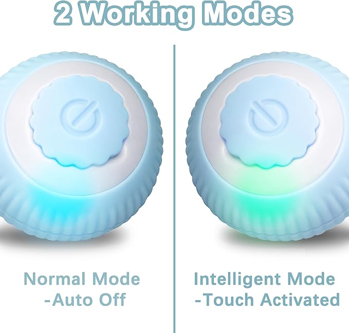 QUELIEN Cat Ball Toy, Interactive Cat Toy Ball with Automatic Moving & Rolling Motion, Electronic Cat Chase Toy for Indoor Cats, Smart Self Rolling Cat Ball