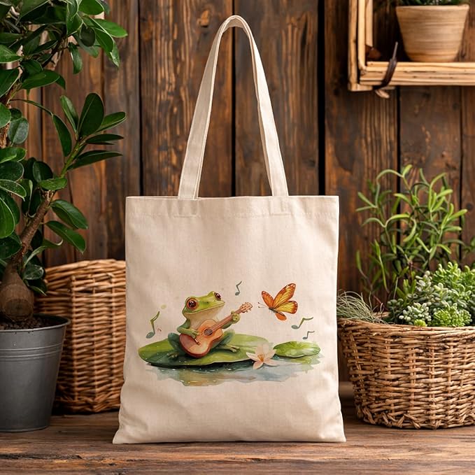 Cute Animal Tote Bag, Animal Lover Gift, Canvas Tote Bag for Women, Reusable Shopping Bags for Casual Shopping Work