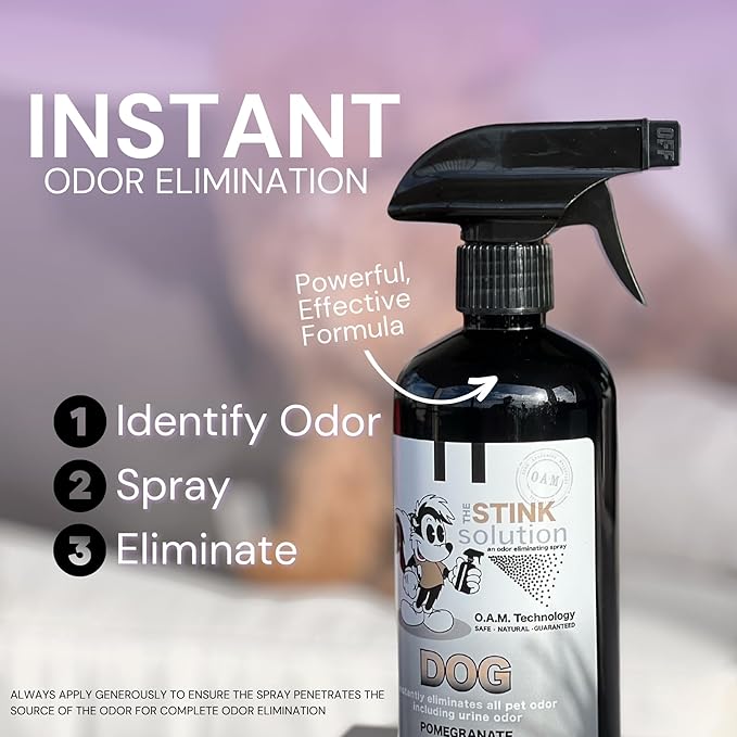The Stink Solution Cat Odor Eliminator For Litter Box, Home Furniture, Carpet, & More | Completely Remove Urine, Feces, Vomit, & Other Cat Odor Quickly | Cat Products - 2 16 oz Bottles (Citrus Orange)
