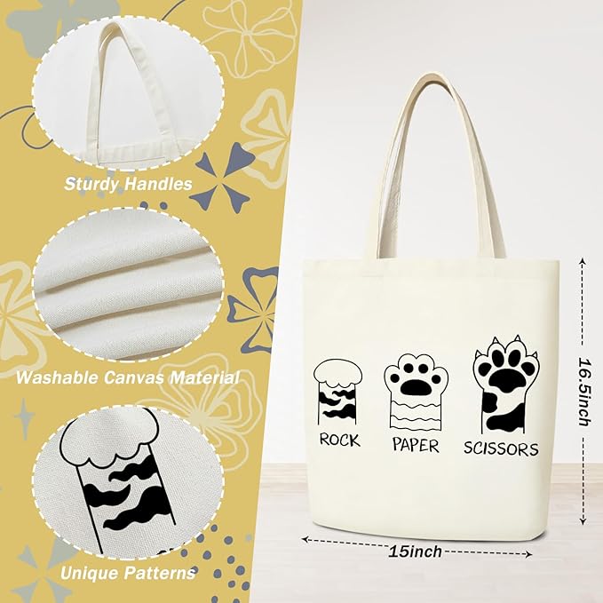 Aesthetic Cute Tote Bag with Handle for Girls Women - BT6