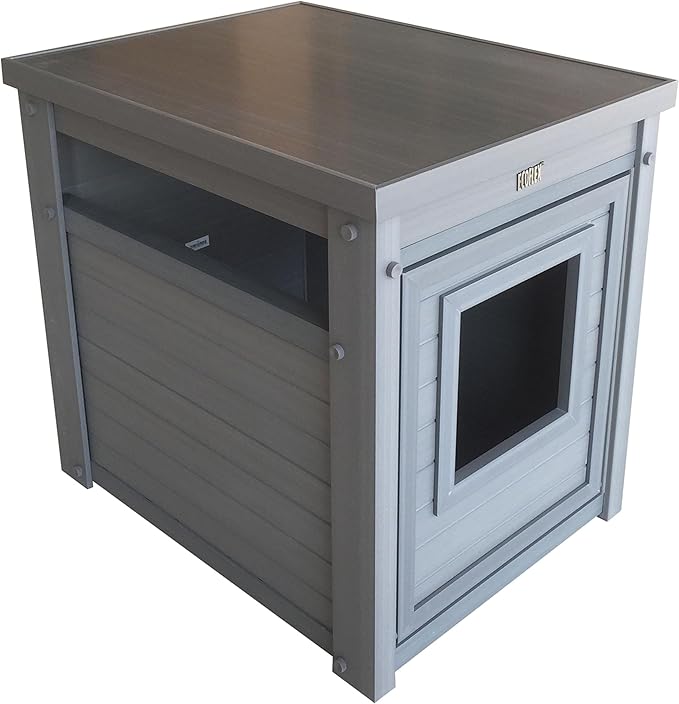 New Age Pet ECOFLEX Cat Box Cover and End Table with Litter Box Enclosure and a 10 Year Warranty Hides Unsightly Litter Box made with Moisture & Odor Resistant Composite Material