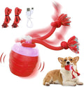 Interactive Dog Toys, Moving Interactive Dog Ball with Touch Activated, Automatic Rolling Ball Toys for Puppy/Medium Dogs, Squeaky Dogs Toy Active Rolling Wicked Balls for Daily Training (red)