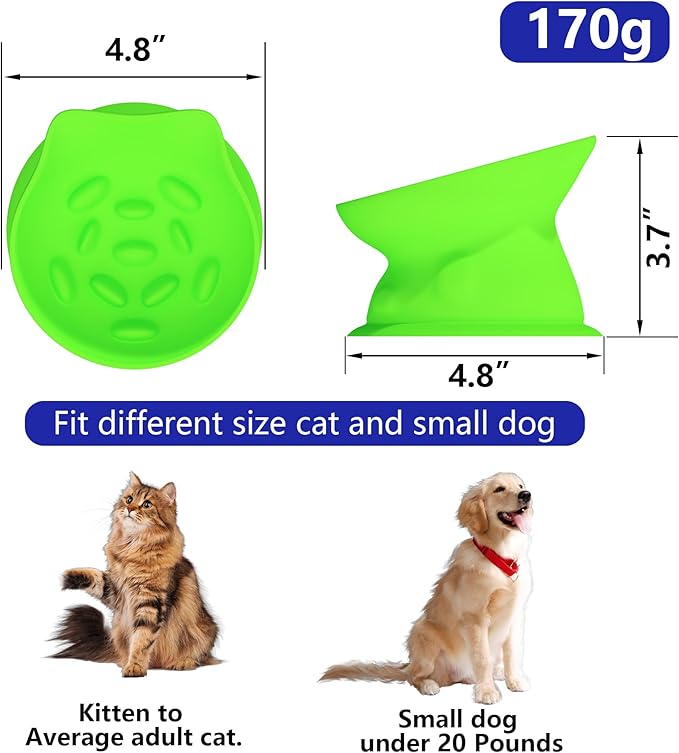 Slow Feed Cat Bowl, Elevated Cat Food Dish with Tilted Design, Dual-Use for Dry and Wet Food, Anti-Vomit, Anti-Choking, Easy to Clean