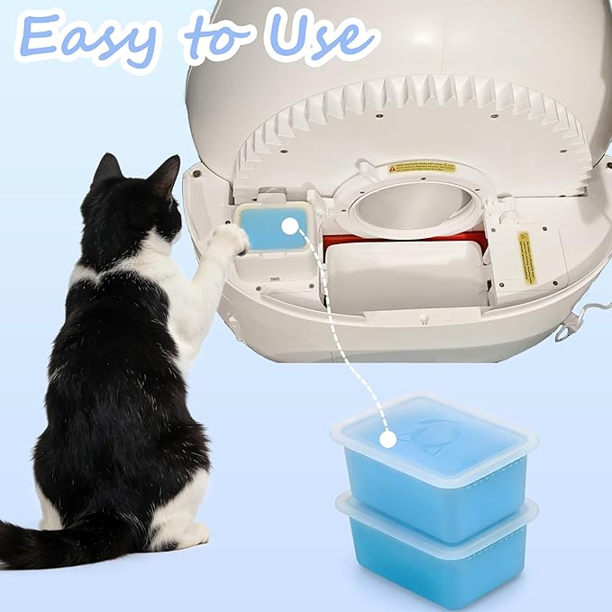 NewKe 4 Pack Upgraded N60 Pet Odor Deodorizer for Petkit Purobot Ultra and Purobot Max Pro Self-Cleaning Cat Litter Box, Gardenia scent Cat Litter Odor Remove, Long-Lasting Odor Eliminator
