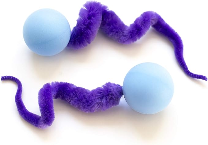 Dezi Roo Interactive Cat Toy Wiggly Pong Ball 2 Pack