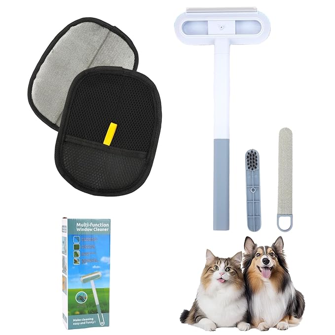 2pack Pet Hair Remover, Dog Hair Remover Glove with Cat Hair Remover Brush for Couch, Reusable Washable Lint Cleaner Brush Hairs Removal Tool for Furniture Clothing Bedsheets Carpets