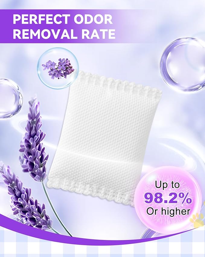Cat Deodorizer for Hooded Cat Litter Box,Cat Litter Deodorizer Fit for OdorTrap Pod, Compatible with Modkat Flip, Compatible with PuraMax, 12 Pack - Lavender Scent