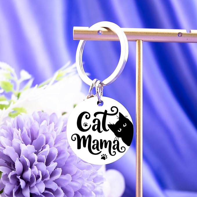 Cat Mom Mothers Day Gifts For Women Black Cat Keychain Stuff Gifts For Cats Lovers Unique Cats Lover Gifts For Women