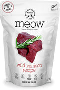 The New Zealand Natural Pet Food Co. Meow Freeze Dried Cat Food - Wild Venison Recipe, High Protein Treats, Meals & Toppers, Dry Cat Food, 1.76 oz