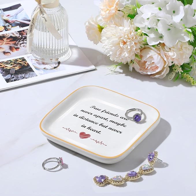 PUDDING CABIN Friend Birthday Gifts for Women True Friends are Never Apart- Long Distance Friendship Gift, Friends Moving Away Gifts