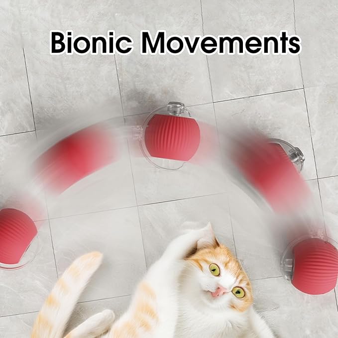 Interactive Cat Toys Ball,Movable Cat Toys, Smart 360° Automatic Rolling Pet Ball, USB Rechargeable, Ideal Pet Gift, Relieves Boredom for Indoor Cats