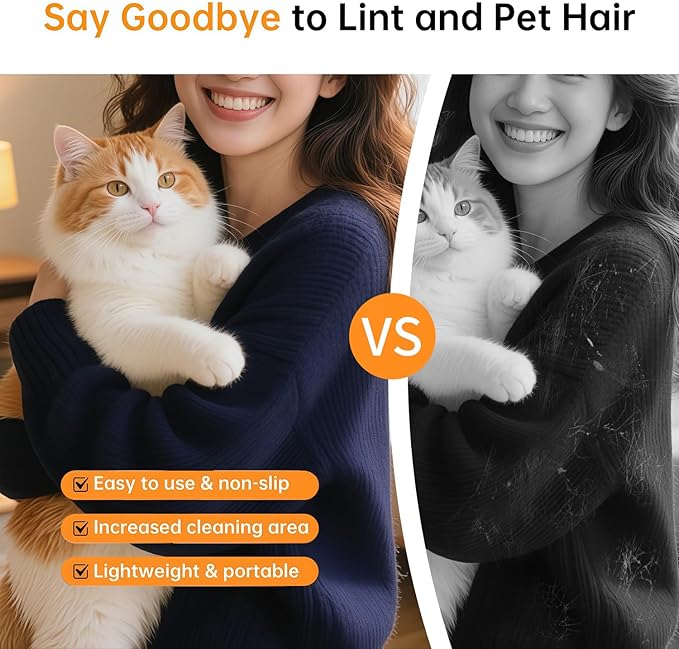 Pet Hair Removal Glove for Cats & Dogs Reusable Electrostatic Pet Hair Remover Glove for Clothing, Couch, Carpet, Furniture, Great Alternative to Pet Lint Roller