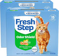 Fresh Step Advanced Odor Shield Multi Cat Clumping Litter with Febreze Freshness, Low Dust, Odor Control with Ammonia Block Tech, Compatible in Automatic Litter Boxes, 37 lb. (2 x 18.5 lb.)