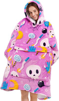 Narecte Cozy Oversized Blanket Hoodie Wearable Blanket Adults Soft Hooded Blanket Hoodie Birthday Gifts for Women Christmas