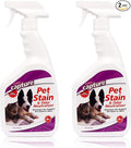 Capture Pet Stain & Odor Remover - Enzyme Pet Odor Eliminator for Home, Carpet Stain Remover for Cats & Dog Pee, Cat Urine Destroyer, Carpet Cleaner Spray - 32oz Portable Spray Bottle (2 Pack)