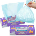 BOS Amazing Odor Sealing Cat Waste Disposal Bags - Durable and Unscented [Size: M, Color: Light blue] (90 Count, Pack of 2) (180 Bags)