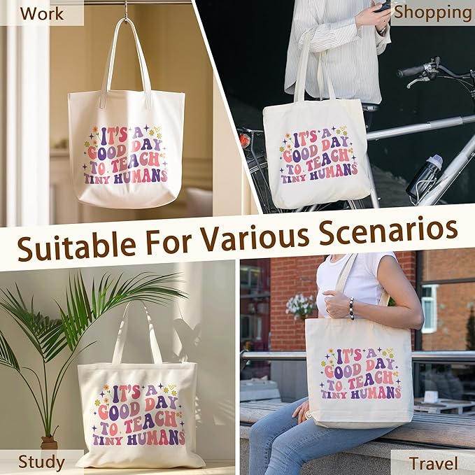 Tote Bag For Women Man, Reusable Work Shopping Grocery Shoulder Bags