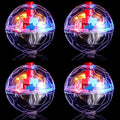 Frienda 4 Pieces Ghost Hunting Cat Ball Motion Light up Cat Balls LED Motion Activated Pet Ball Motion Light up Interactive Toys Pet Glowing Mini Running Exercise Ball Toys (Transparent)