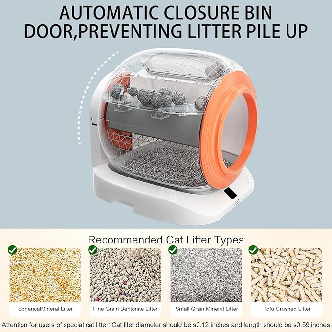 Self Cleaning Litter Box, Automatic Cat Litter Box Self Cleaning for Multiple Cats, App Control with 32'' Tall Christmas Tree Cat Scratching Post
