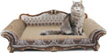 COOZMENT Sofa Shaped Scratching Couch,Thick Scratching Cardboard, Lounge Bed for Indoor Rest&Play, Sofa Scratcher Pad (39.4" L X 14.4 "W X 14" H)