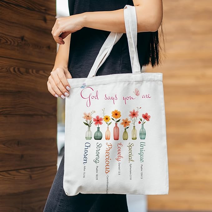 Grace Yonks Cute Canvas Tote Bag – Aesthetic Large Reusable Bag
