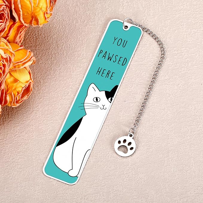 Cat Lover Gifts for Women, Cute Bookmarks for Girls, National Pet Day Birthday Gift for Cats Mom, Cats Themed Gift for Friends Woman Men Boys, Reading Accessories for Book Lovers College Student
