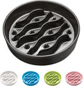 Ceramic Slow Feeder Dog Bowls for Medium and Large Dogs, 2.0 Cups Dog Slow Feeder for Fast Eater, 30oz, 8in, Black