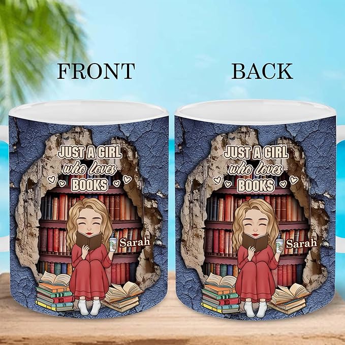Personalized Book Lover Gifts - Book Lovers Gift For Bookworm, Readers, Librarians, Bookish - Books Are The Mirrors Of The Soul Mug - Bookish Gift For Friends, Women, Her