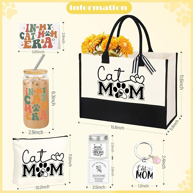 Cat Lover Gifts for Women, Cat Gifts for Women, Cats Mom Gift for Womens, Gift for Cats Lovers