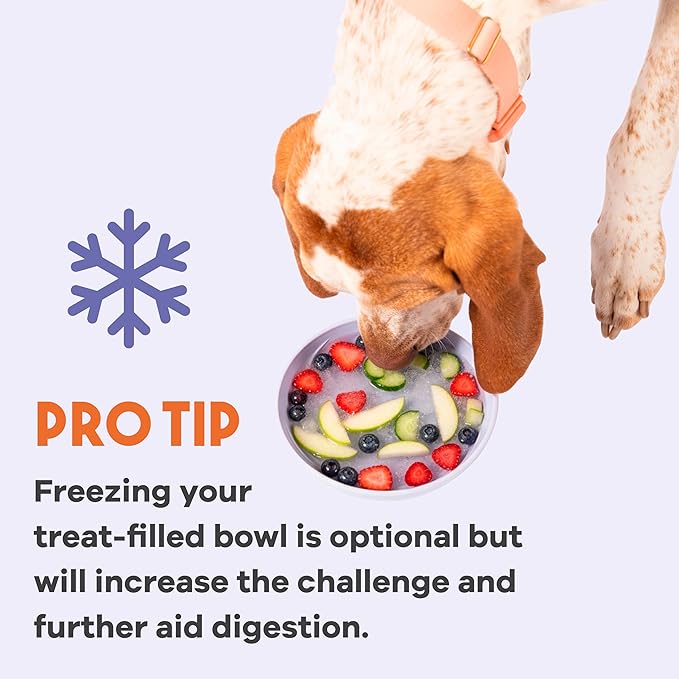 Awoo Wobbowl - Silicone Dog Lick Mat and Slow Feeder Bowl - Dishwasher Safe Pet Dish - Extends Mealtime for Fast Eaters & Reduces Anxiety - for Wet & Dry Food (Sage)