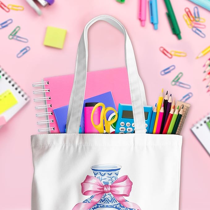 Grace Yonks Cute Canvas Tote Bag – Aesthetic Large Reusable Bag