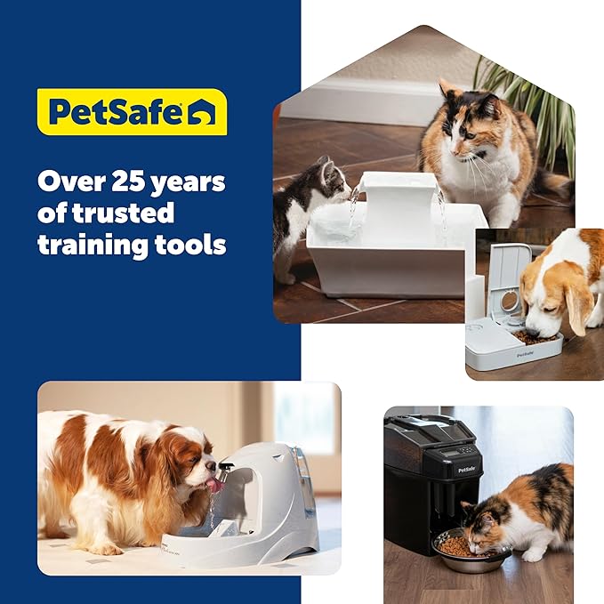 PetSafe Analog 2 Meal Programmable Pet Feeder, Automatic Dog and Cat Feeder - Dry or Semi-Moist Pet Food Dispenser, Slow Feed Portion Control (3 Cup/16 Ounce Total Capacity), Tamper-Resistant Design