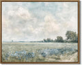 Framed Vintage Landscape Wall Art Vast Grassland Field Canvas Prints Nature Wilderness Scenery Pictures Wall Decor Rustic Wildflower Oil Painting Ready to Hang for Farmhouse Kitchen Decoration, 8"x10"