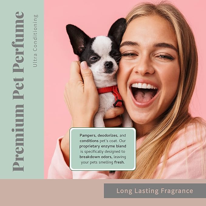 Begley's Pet Cologne and Deodorizer - Premium Essential Oil Dog Perfume Spray Long Lasting and Pet Odor Eliminator - Cat Perfume and Dog Cologne Spray - Baby Powder - 4 oz