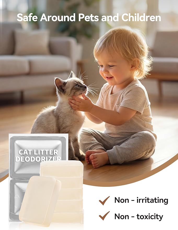 Thereye Odor Control Gel for Cat Litter Box, Fits SC06 Automatic Litter Box, Long-Lasting Odor Control Gel, Litter Box Freshener for Thereye Self-Cleaning Litter Box, 6 Count