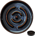 Ceramic 1.6 Cup Dog Bowl Slow Feeder for Large and Medium Dog, 8.2inch Pet Slow Dish, Stop Bloat, Preventing Choking(Single Bowl, Starry Sky)